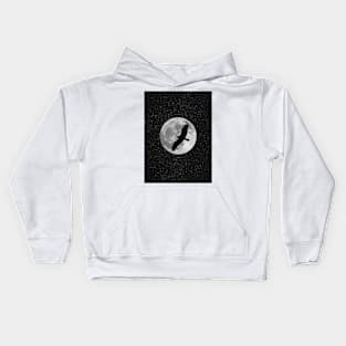 Full moon and falcon Kids Hoodie